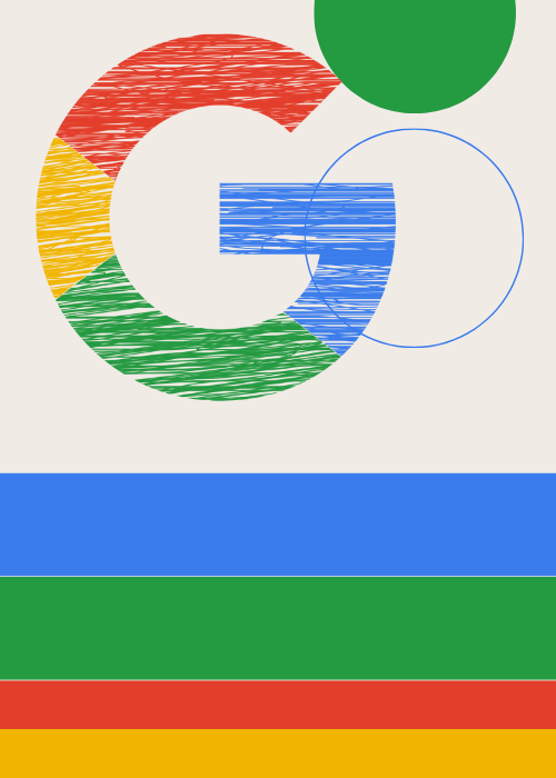 Letra G con los colores de Google
