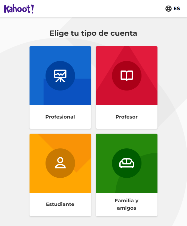 seleccion de tipo de cuenta