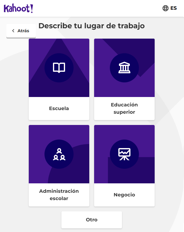 elegir tipo de trabajo