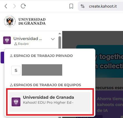 Distinción del espacio de trabajo corporativo UGR