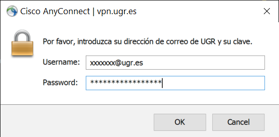 Diálogo de conexion a VPN 2