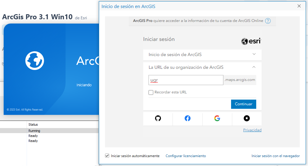 arcgis inicio de sesion sso