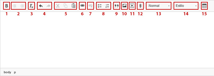 Captura de pantalla del bloque de texto