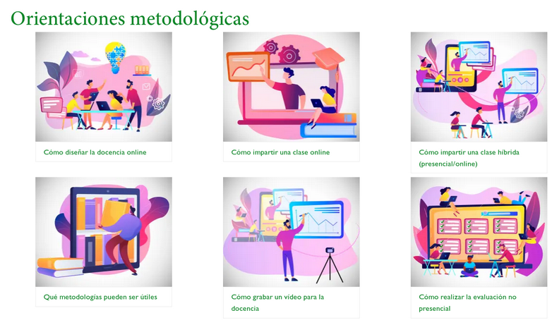 Visualización de un bloque landing