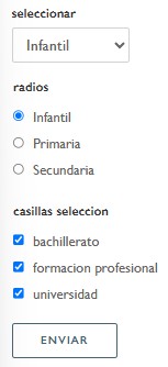 Ejemplo de formulario sin layout