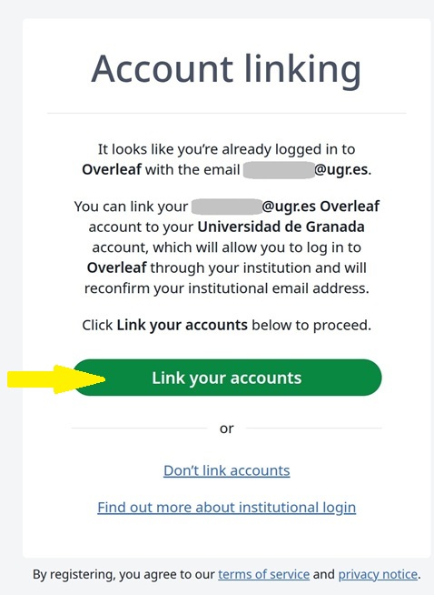 overleaf con dominio ugr.es