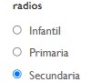 ejemplo visual de Radios