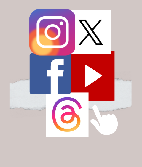 Iconos de diferentes redes sociales