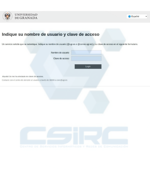 Nueva versión de la plataforma de acceso a Servicios TIC Captura de pantalla de la plataforma de acceso a servicios TIC